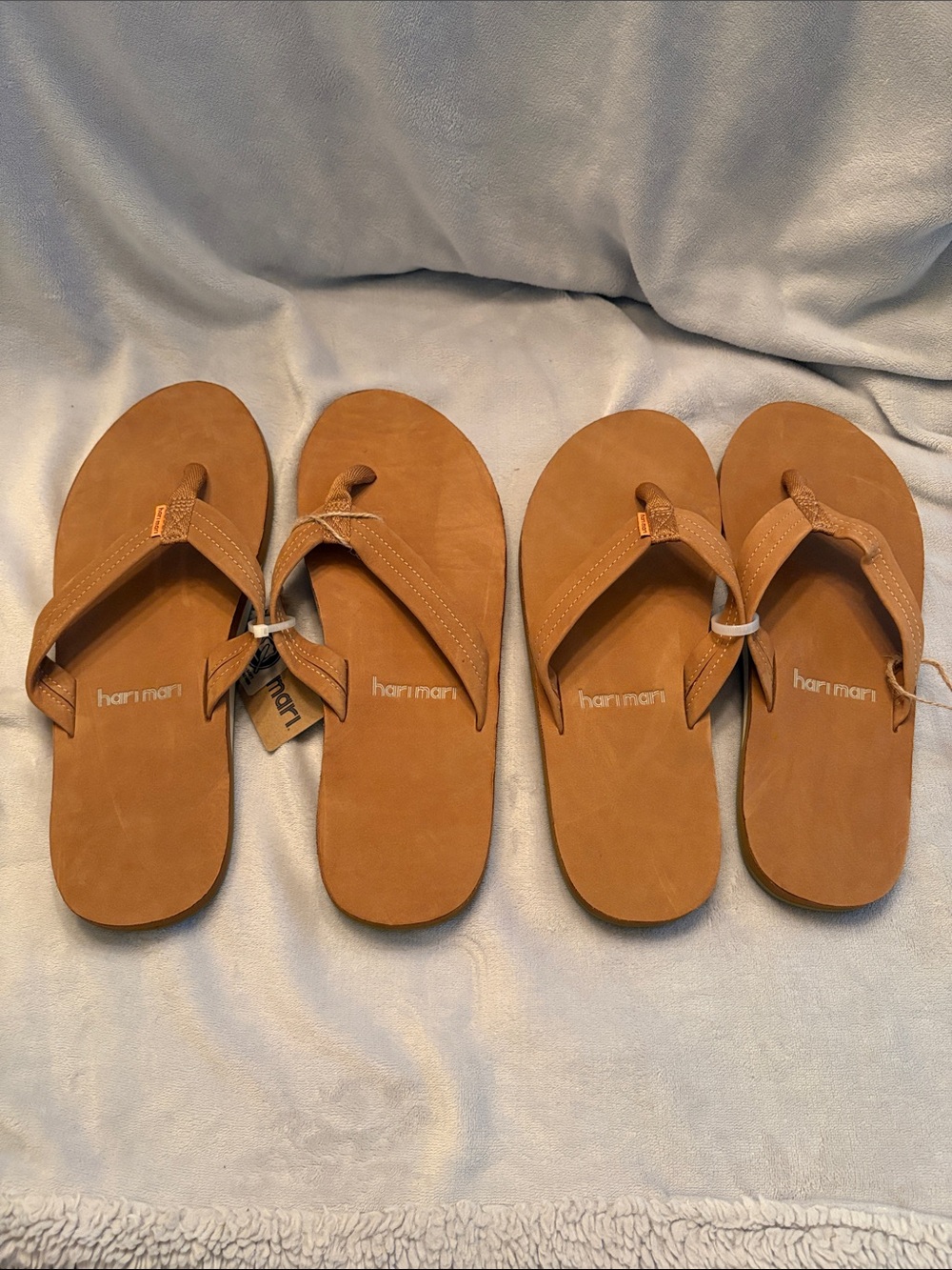Hari Mari Men's Tan Leather Flip-Flop Sandals